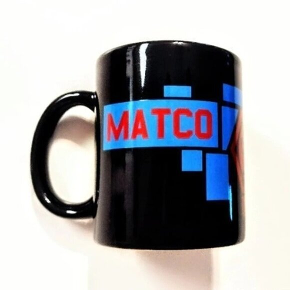 MATCO TOOLS Set of 2 Black Coffee Cups/Mugs ~ Contemporary Block Design ~ NEW! - Picture 4 of 5